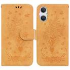 For OPPO A96 5G / Reno7 Z 5G Butterfly Rose Embossed Leather Phone Case(Yellow) - 1