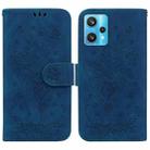 For OPPO Realme 9 Pro+ / Realme 9 4G Butterfly Rose Embossed Leather Phone Case(Blue) - 1