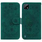 For OPPO Realme C20 / C11 2021 Butterfly Rose Embossed Leather Phone Case(Green) - 1