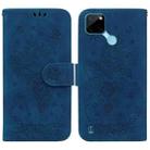 For OPPO Realme C21Y Butterfly Rose Embossed Leather Phone Case(Blue) - 1
