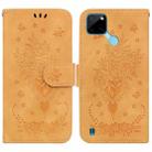 For OPPO Realme C21Y Butterfly Rose Embossed Leather Phone Case(Yellow) - 1