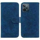 For OPPO Realme C31 Butterfly Rose Embossed Leather Phone Case(Blue) - 1