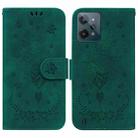 For OPPO Realme C31 Butterfly Rose Embossed Leather Phone Case(Green) - 1