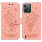 For OPPO Realme C31 Butterfly Rose Embossed Leather Phone Case(Pink) - 1