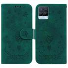 For OPPO Realme 8 / 8 Pro Butterfly Rose Embossed Leather Phone Case(Green) - 1