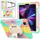 For iPad Pro 11 2022 / 2021 / 2020 Rotary Grab Silicone + PC Tablet Case(Colorful) - 1