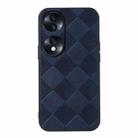 For Honor 70 Weave Plaid PU Phone Case(Blue) - 1