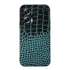 For Xiaomi Redmi Note 11T Pro Crocodile Top Layer Cowhide Leather Phone Case(Cyan Blue) - 1