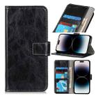 For iPhone 14 Pro Retro Crazy Horse Texture Horizontal Flip Leather Phone Case (Black) - 1