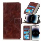 For iPhone 14 Pro Max Retro Crazy Horse Texture Horizontal Flip Leather Phone Case (Brown) - 1