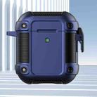 Tank TPU+PC Wireless Earphone Protective Case For AirPods 2(Blue) - 1