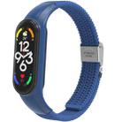 For Xiaomi Mi Band 7 Adjustable Nylon Braided Integrated Watch Band(Cold Blue) - 1