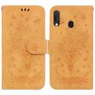 For Samsung Galaxy A10e / A20e Butterfly Rose Embossed Leather Phone Case(Yellow) - 1