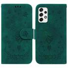For Samsung Galaxy A53 5G Butterfly Rose Embossed Leather Phone Case(Green) - 1