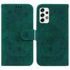 For Samsung Galaxy A73 5G Butterfly Rose Embossed Leather Phone Case(Green) - 1