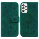 For Samsung Galaxy A52 5G / 4G Butterfly Rose Embossed Leather Phone Case(Green) - 1