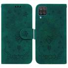 For Samsung Galaxy A12 5G Butterfly Rose Embossed Leather Phone Case(Green) - 1