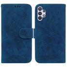 For Samsung Galaxy A32 4G Butterfly Rose Embossed Leather Phone Case(Blue) - 1