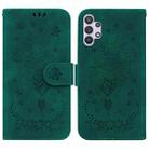 For Samsung Galaxy A32 5G Butterfly Rose Embossed Leather Phone Case(Green) - 1