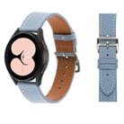 For Samsung Galaxy Watch4 40mm / 44mm Plain Weave Leather Watch Band(Sky Blue) - 1