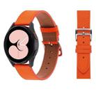 For Samsung Galaxy Watch4 40mm / 44mm Plain Weave Leather Watch Band(Orange) - 1