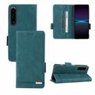 For Sony Xperia 1 IV Magnetic Clasp Flip Leather Phone Case(Green) - 1