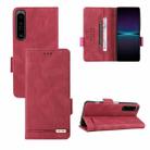 For Sony Xperia 1 IV Magnetic Clasp Flip Leather Phone Case(Red) - 1