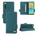 For Sony Xperia 10 IV Magnetic Clasp Flip Leather Phone Case(Green) - 1