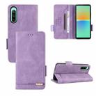 For Sony Xperia 10 IV Magnetic Clasp Flip Leather Phone Case(Purple) - 1