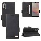 For Sony Xperia Ace III Magnetic Clasp Flip Leather Phone Case(Black) - 1