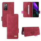 For Samsung Galaxy Z Fold2 5G Magnetic Clasp Flip Leather Phone Case(Red) - 1