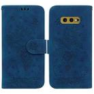For Samsung Galaxy S10e Butterfly Rose Embossed Leather Phone Case(Blue) - 1