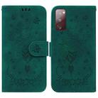 For Samsung Galaxy S20 FE 5G Butterfly Rose Embossed Leather Phone Case(Green) - 1