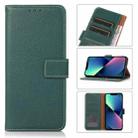 For iPhone 14 Plus Litchi Texture Horizontal Flip Leather Phone Case  (Green) - 1