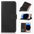 For iPhone 14 Pro Litchi Texture Horizontal Flip Leather Phone Case (Black) - 1