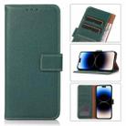 For iPhone 14 Pro Litchi Texture Horizontal Flip Leather Phone Case (Green) - 1