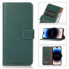 For iPhone 14 Pro Max Litchi Texture Horizontal Flip Leather Phone Case (Green) - 1