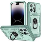 For iPhone 14 Pro Sliding Camera Cover Design TPU + PC Protective Phone Case (Grey Green+Grey Green) - 1