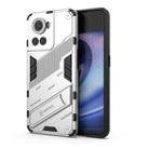 For OnePlus Ace 5G Punk Armor PC + TPU Phone Case with Holder(White) - 1