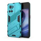 For OnePlus Ace 5G Punk Armor PC + TPU Phone Case with Holder(Blue) - 1