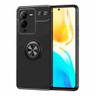 For vivo S15 Pro Metal Ring Holder TPU Phone Case(Black) - 1