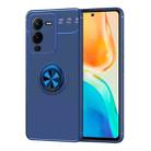 For vivo S15 Pro Metal Ring Holder TPU Phone Case(Blue) - 1