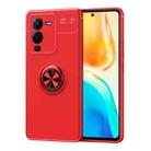 For vivo S15 Metal Ring Holder TPU Phone Case(Red) - 1