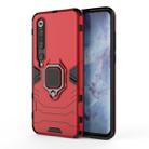 For Xiaomi Mi 10 Pro PC + TPU Shockproof Protective Case with Magnetic Ring Holder(Red) - 1