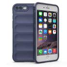 For iPhone SE 2022 / SE 2020 / 8 / 7 Magic Shield TPU + Flannel Phone Case(Dark Blue) - 1