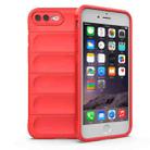 Magic Shield TPU + Flannel Phone Case For iPhone 8 Plus / 7 Plus(Red) - 1