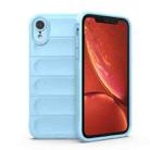 For iPhone XR Magic Shield TPU + Flannel Phone Case(Light Blue) - 1