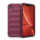 For iPhone XR Magic Shield TPU + Flannel Phone Case(Wine Red) - 1