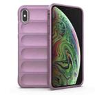 For iPhone X / XS Magic Shield TPU + Flannel Phone Case(Purple) - 1