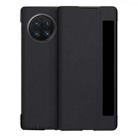 For vivo X Fold Window View Leather Folding Phone Case(Black) - 1